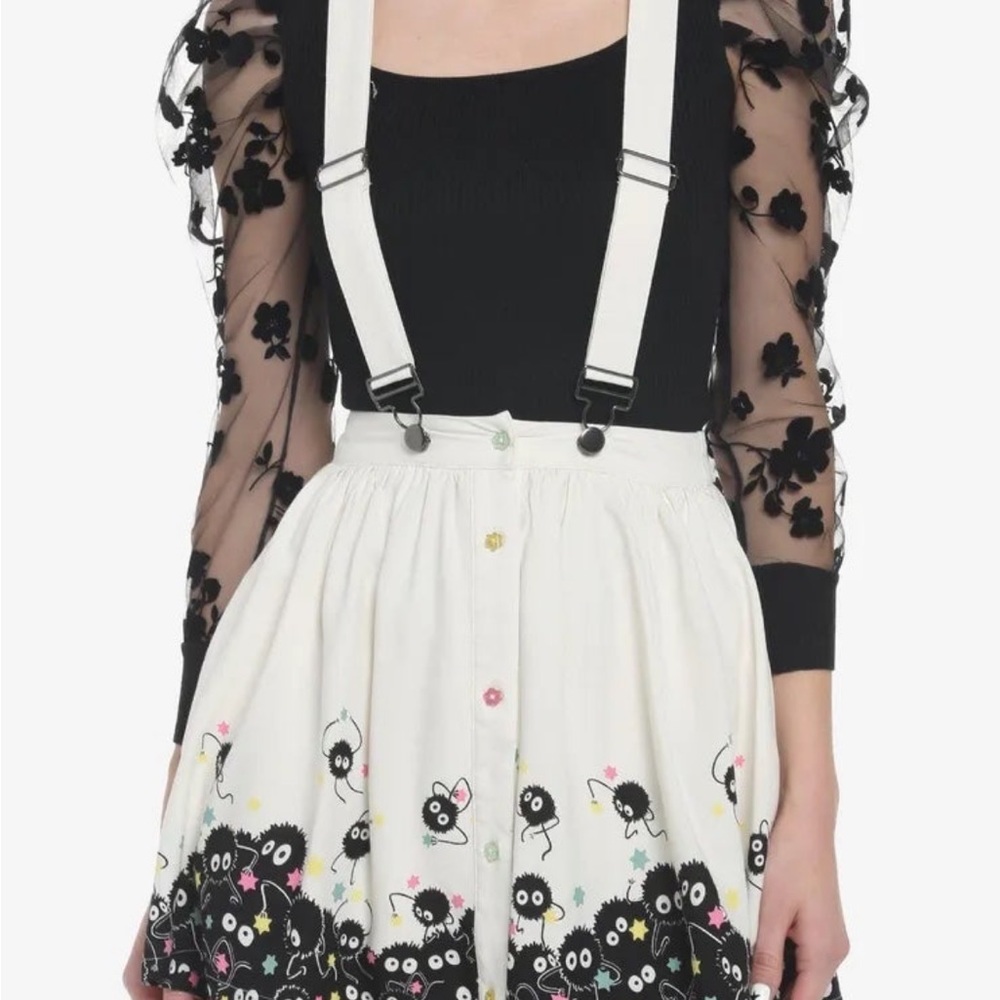 Her Universe Studio Ghibli Spirited Away Soot Sprites Star Candy Suspender Skirt